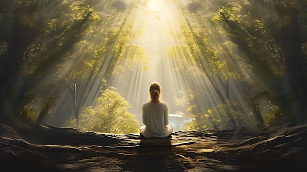 secluded_forest_meditation_sothing_sunlight