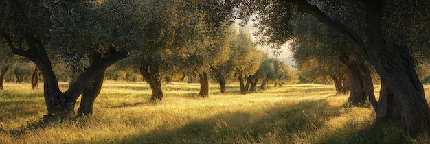 Photo secluded olive groves under the warm italian sun