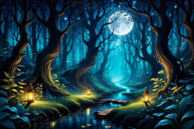 Secrets of the Moonlit Grove Visual Tales from Dense Forests