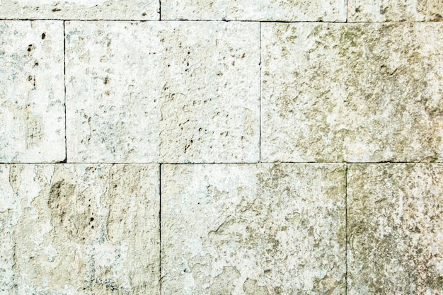 Section of the fortress wall made of old travertine blocks