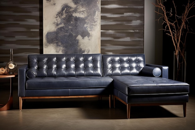 Sectional sofa with a chaise lounge in a contempora