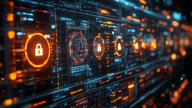 Photo secure digital dashboard showcasing document audit trails and compliance status