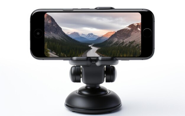 Photo secure magnetic smartphone car mount isolated on white background