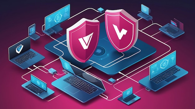 Photo secure vpn concept for online privacy and data protection