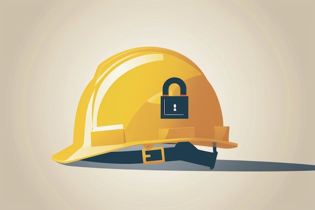 Photo secure work environments safety helmet icon