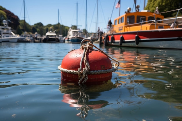 Securing ship mooring line looped on bollard in figure eight pattern for safe docking