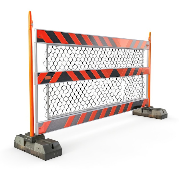 Photo security barriers isolated on white background