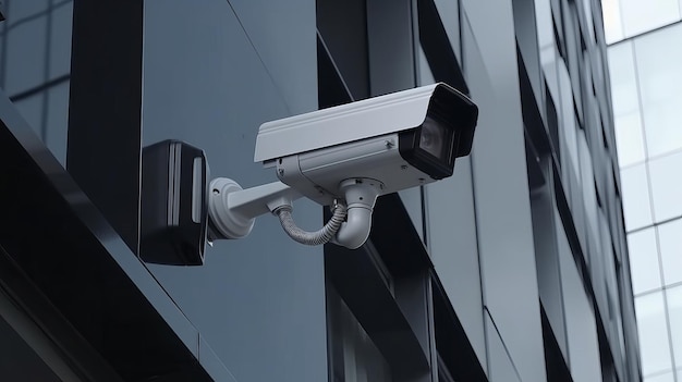 Security camera on advanced building Able understanding cameras Creative resource AI Generated