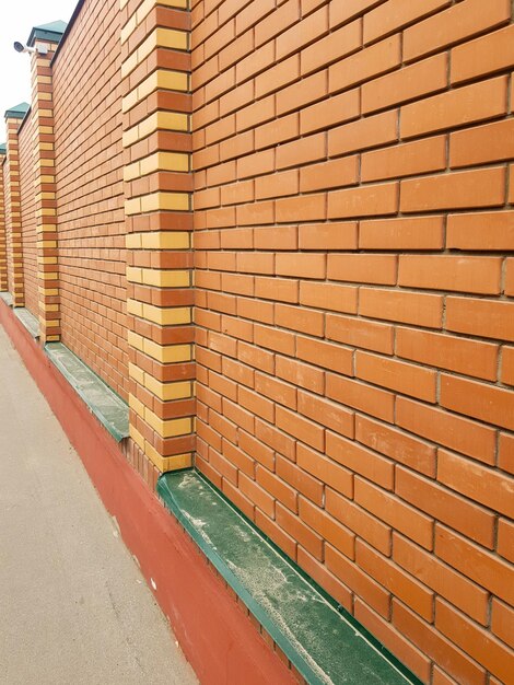 Security camera outside on a modern brick wall