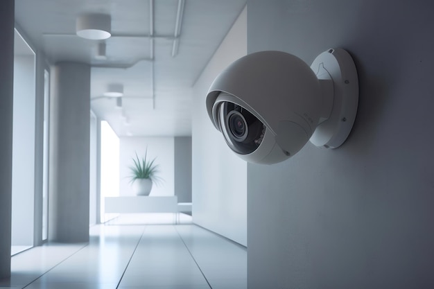 Security camera targeting a detected intrusion AI generated