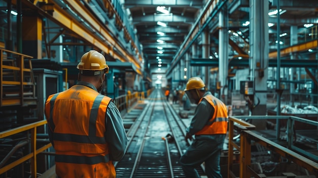 Security Cameras Monitoring Factory Interior with Workers