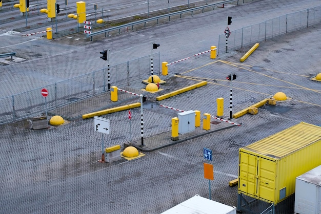 Security Harbour Facility Customs CheckIn CheckOut Gate In The Port