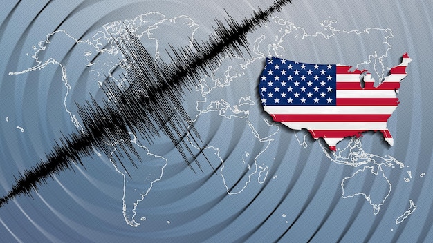 Seismic activity earthquake United States map Richter scale