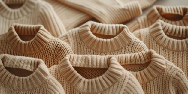 Selection Of Beige Knitted Sweaters Perfect For Embracing The Cold Weather