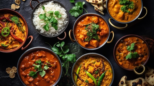 A selection of dishes from the food court