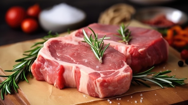 A selection of meats on a cutting board