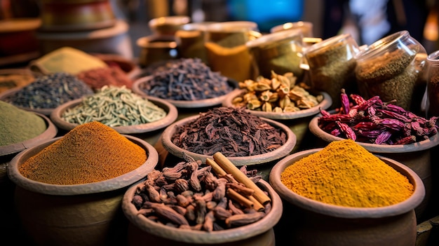 A selection of spices from the spice market beaf