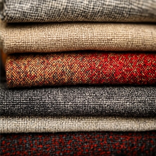 Selection of textured fabrics for winter collections