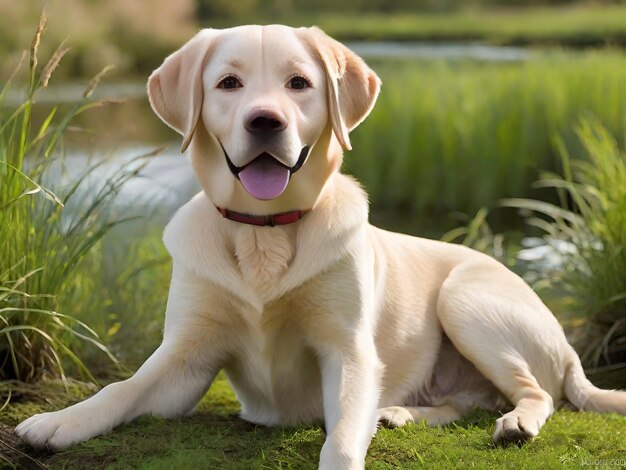 selective focus shot of brown boerboel sitting on green grass