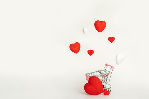 Selective focus supermarket cart