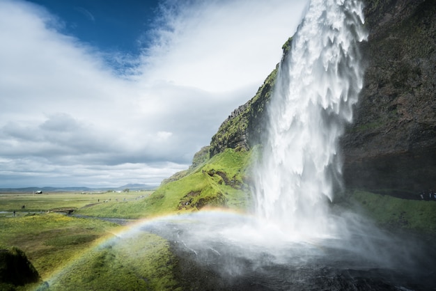 Seljalandsfoss waterfall in Iceland in Summer