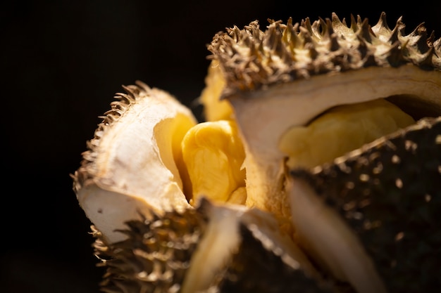 Selling durian in street food.