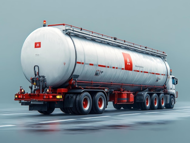 SemiTrailer Gas Tanker Transport