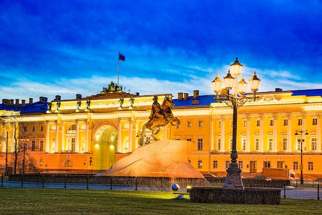 Senate building and  a monument to Peter I (the Great). Saint Petersburg. Russia.