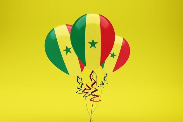 Senegal Flag Balloons