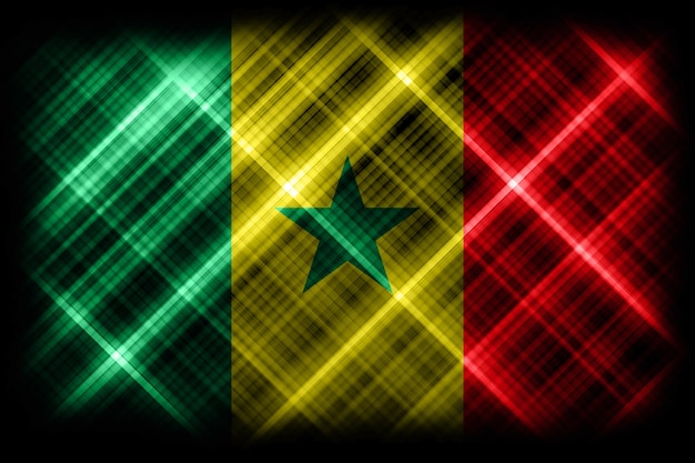 Senegal flag, national flag, modern flag background