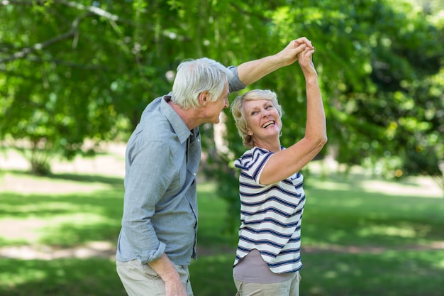 Senior couple dancing 