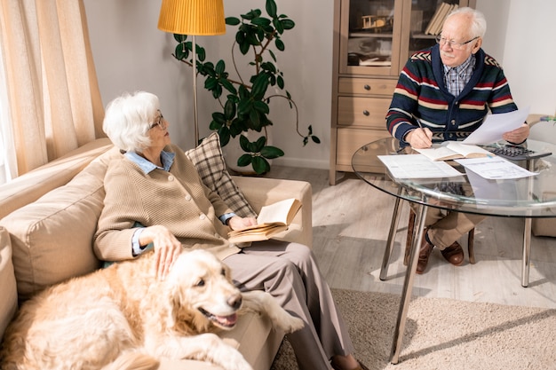 Senior Couple Resting at Home