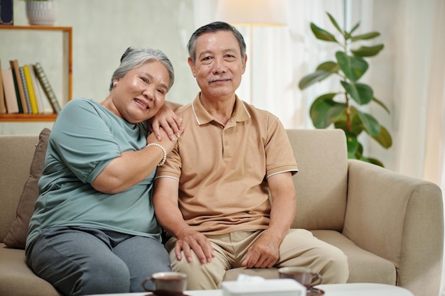 Senior Couple Watching Movie