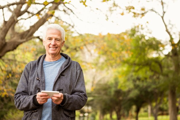 Senior man in the park