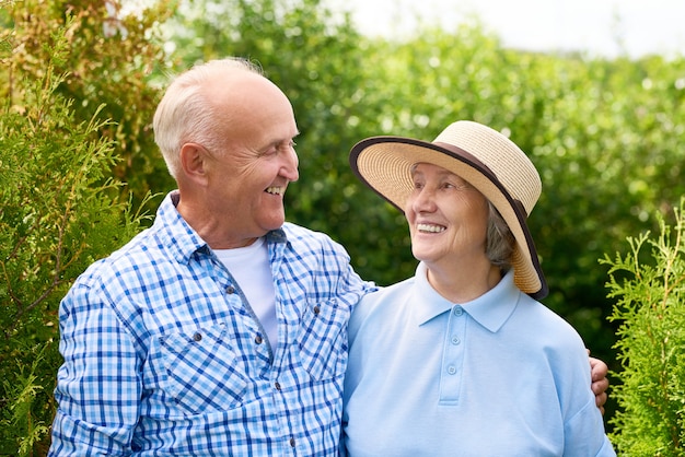 Senior tourists on family trip