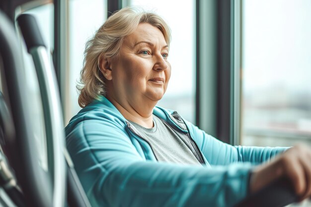 Senior Woman Enjoying Workout