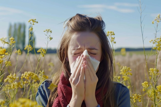 Photo sensitive depiction showing allergy capturing impact of allergic reactions on individuals face highlighting challenges faced search for relief through effective treatments lifestyle adjustments