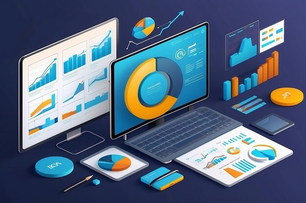 Seo analytics concept illustration