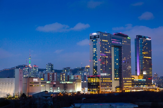 Seoul city at night