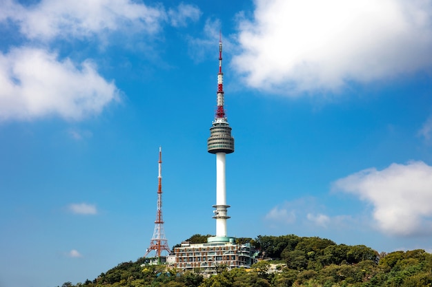 Seoul tower Located on Namsan Mountain in Seoul, South Korea.