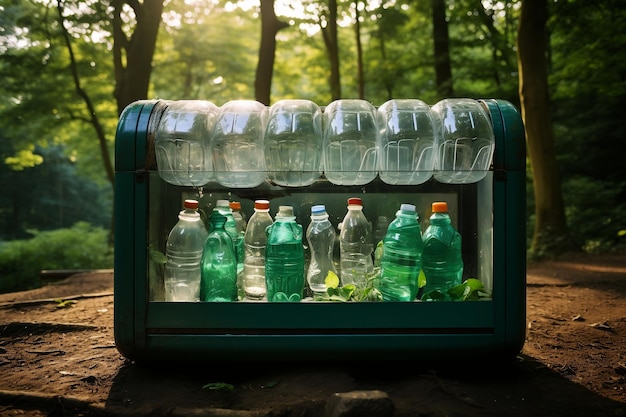 Separating waste plastic bottles into recycling Generative Ai