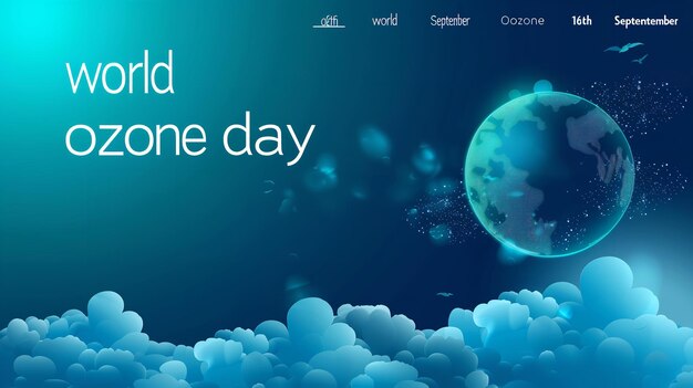 Photo september 16th as a free vector background for world ozone day generative ai