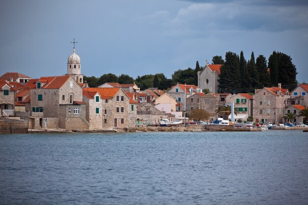 Sepurine, Prvic island, an old village of farmers and fishermen on the Adriatic coast in Croatia