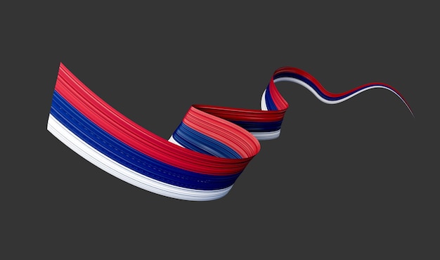 Serbia flag 3d illustration on a Dark background