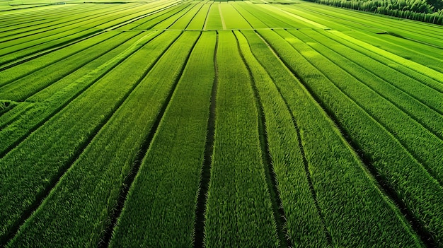 Photo serene agricultural landscape in asia with lush green fields and vibrant plantation farming