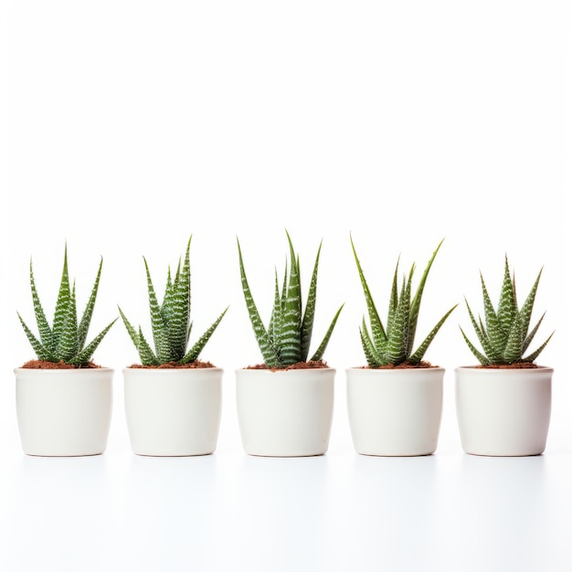 Serene Aloe Vera Plants In White Pots Ominous Vibe Mahiro Maeda Style