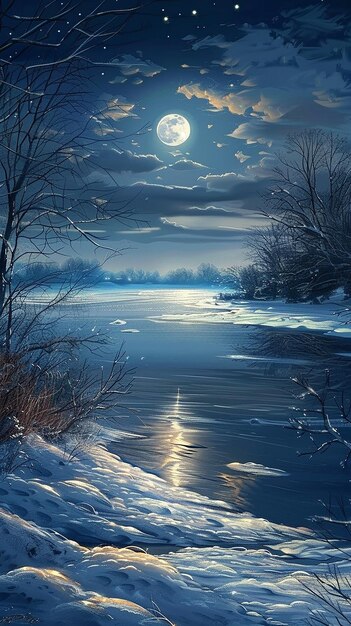 The Serene Beauty of a Winter Night