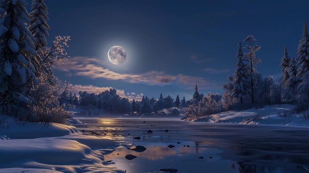 The Serene Beauty of a Winter Night