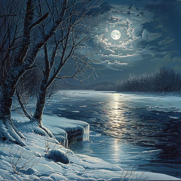 The Serene Beauty of a Winter Night