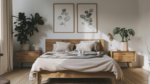 Serene bedroom with elegant decor inviting comfort with a minimalist touch